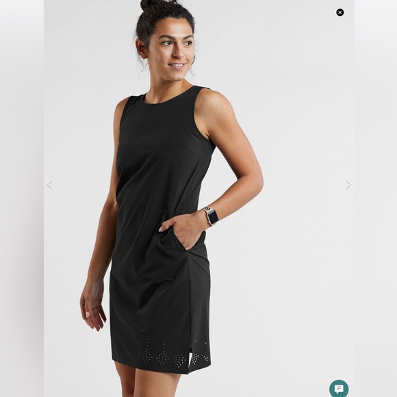 TITLE NINE | NWOT BLACK UNCONVENTIONAL SLEEVELESS LASER CUT DRESS UPF 50 | XS - Picture 2 of 13